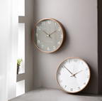 Nordic Wooden Wall Clock with Quartz Movement for Living Room and Bedroom