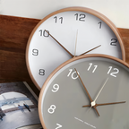 Nordic Wooden Wall Clock with Quartz Movement for Living Room and Bedroom