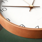 Nordic Wooden Wall Clock with Quartz Movement for Living Room and Bedroom