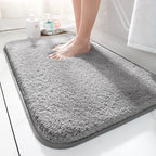 Ultra-Plush Bathroom Mat with Absorbent Microfiber and Non-Slip Backing for Spa-Like Comfort