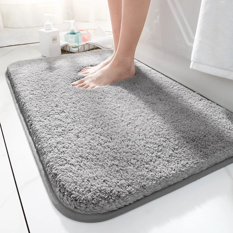 Ultra-Plush Bathroom Mat with Absorbent Microfiber and Non-Slip Backing for Spa-Like Comfort
