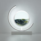 LED Table Lamp with 360° Rotating Sand Art for Bedroom and Living Room