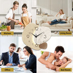 Modern Silent Wall Clock with Quartz Movement for Living Room and Office