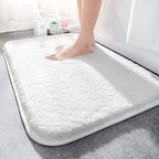 Ultra-Plush Bathroom Mat with Absorbent Microfiber and Non-Slip Backing for Spa-Like Comfort