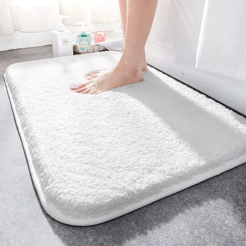 Ultra-Plush Bathroom Mat with Absorbent Microfiber and Non-Slip Backing for Spa-Like Comfort