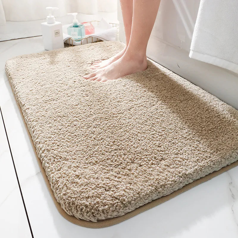 Ultra-Plush Bathroom Mat with Absorbent Microfiber and Non-Slip Backing for Spa-Like Comfort