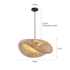 Braided Bamboo Pendant Light for Dining Room and Bedroom