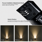 Solar-Powered Outdoor Spotlight with Adjustable Head for Garden and Pathway Lighting