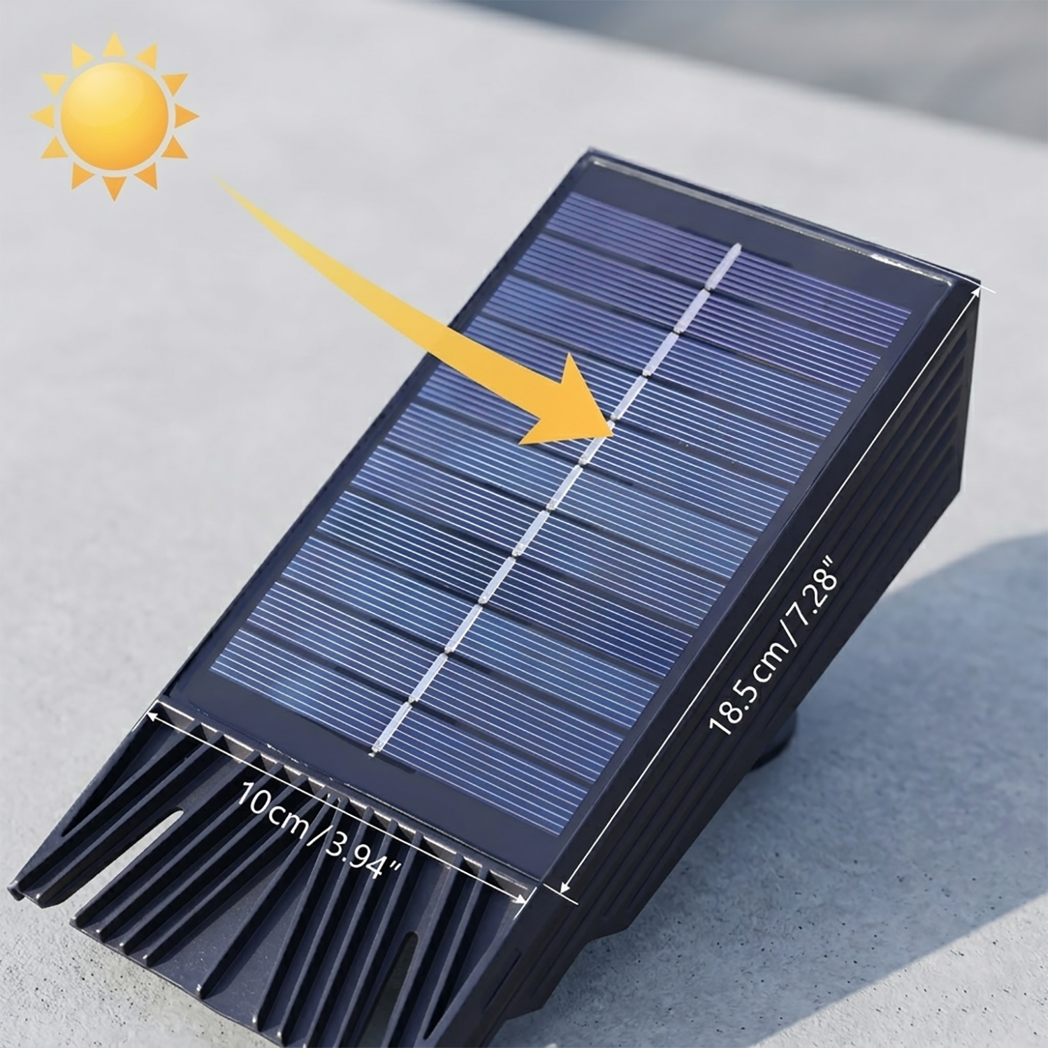 Solar-Powered Outdoor Spotlight with Adjustable Head for Garden and Pathway Lighting