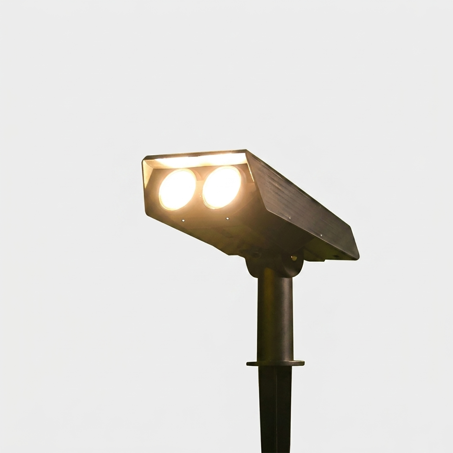 Solar-Powered Outdoor Spotlight with Adjustable Head for Garden and Pathway Lighting