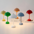 Scandinavian Rechargeable LED Table Lamp with Touch Control for Bedside, Desk and Living Room
