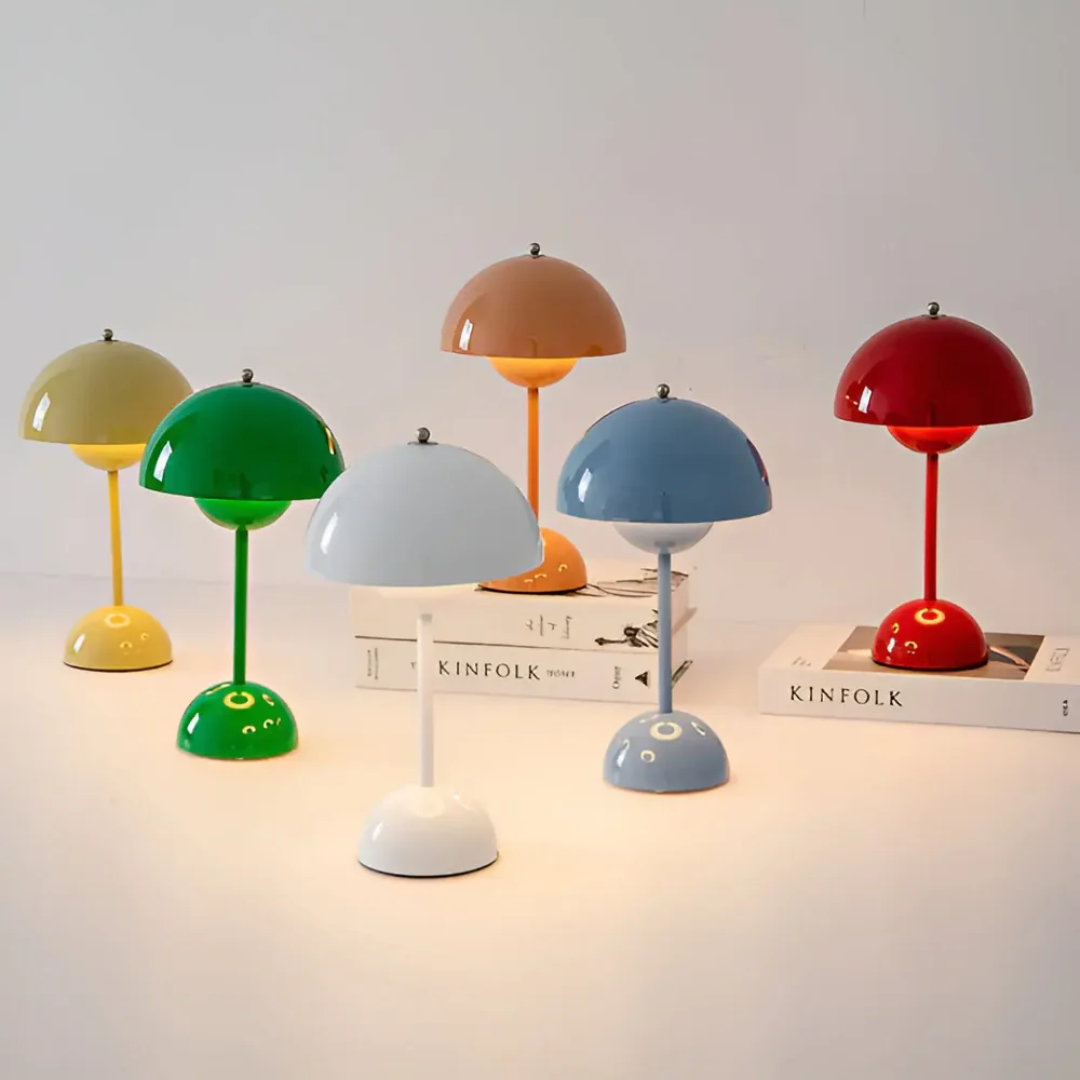 Scandinavian Rechargeable LED Table Lamp with Touch Control for Bedside, Desk and Living Room