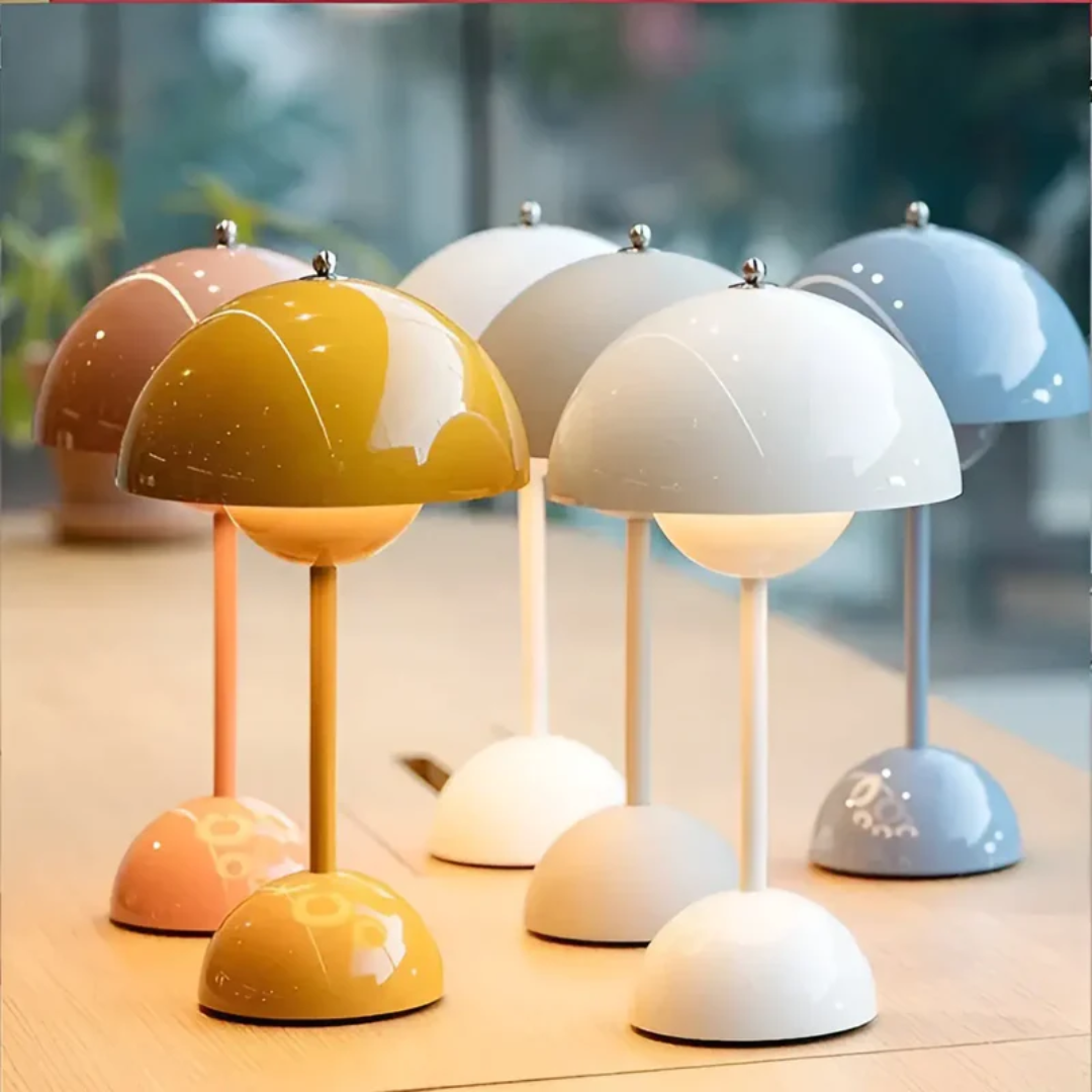 Scandinavian Rechargeable LED Table Lamp with Touch Control for Bedside, Desk and Living Room