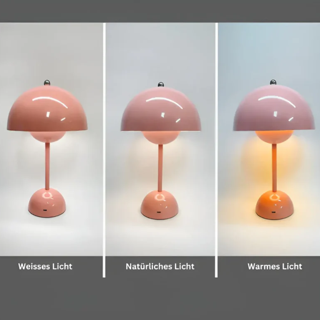 Scandinavian Rechargeable LED Table Lamp with Touch Control for Bedside, Desk and Living Room