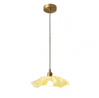 Art Deco Glass Pendant Light with Flower Shade for Bedrooms and Dining Spaces