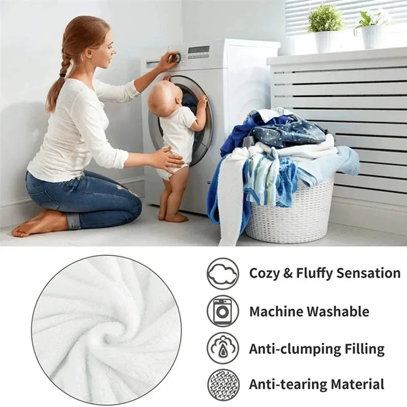 Plush Faux Fur Throw Blanket for Bed and Sofa with Textured Bubble Design and Machine Washable Finish