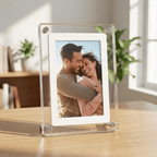 Acrylic Digital Photo Frame with IPS Display and Built-in Battery for Photos and Videos - Sofitte