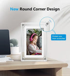Acrylic Digital Photo Frame with IPS Display and Built-in Battery for Photos and Videos - Sofitte