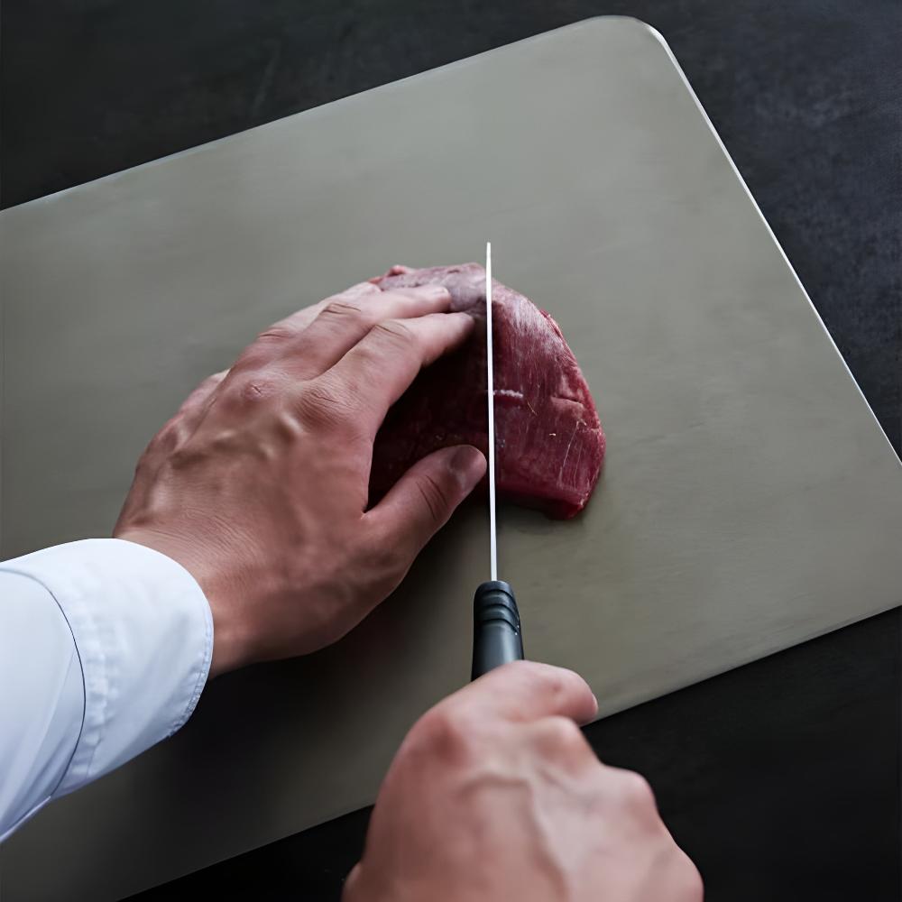 Antibacterial Stainless Steel Chopping Board for Hygienic Kitchen Food Prep - Sofitte