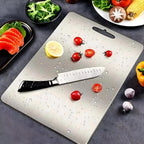 Antibacterial Stainless Steel Chopping Board for Hygienic Kitchen Food Prep - Sofitte