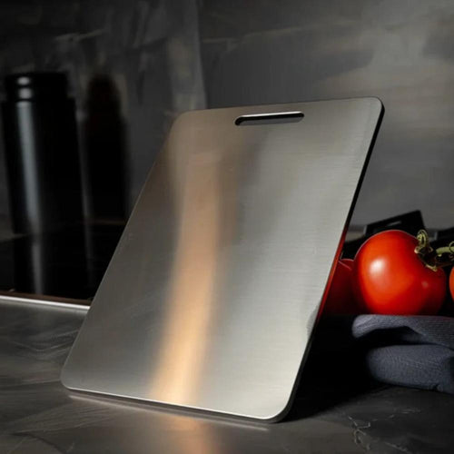 Antibacterial Stainless Steel Chopping Board for Hygienic Kitchen Food Prep - Sofitte