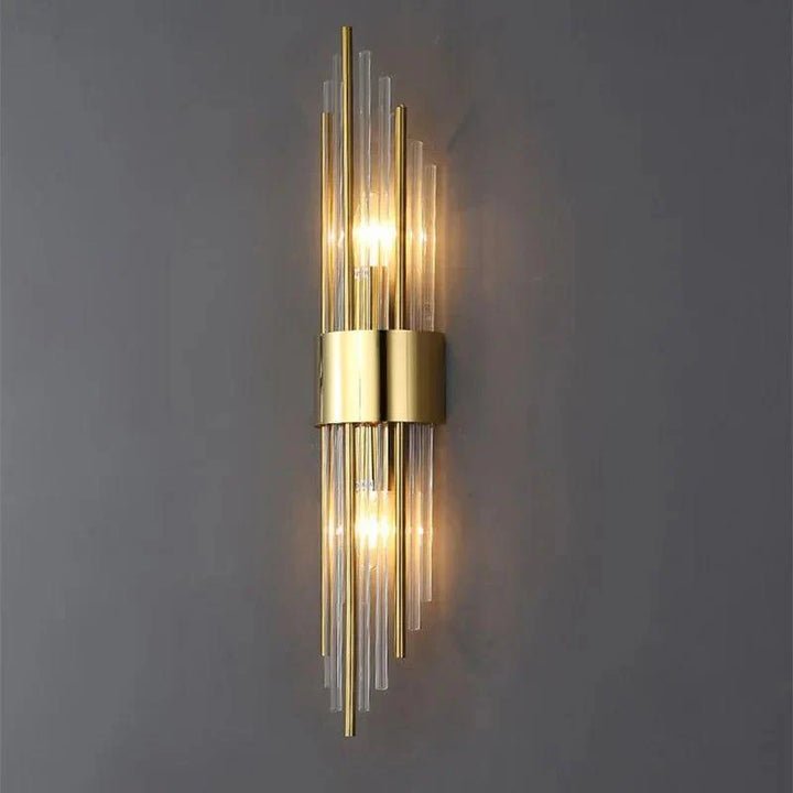 Art Deco Crystal LED Wall Sconce with Stainless Steel Frame for Hallway Bedroom and Living Room - Sofitte