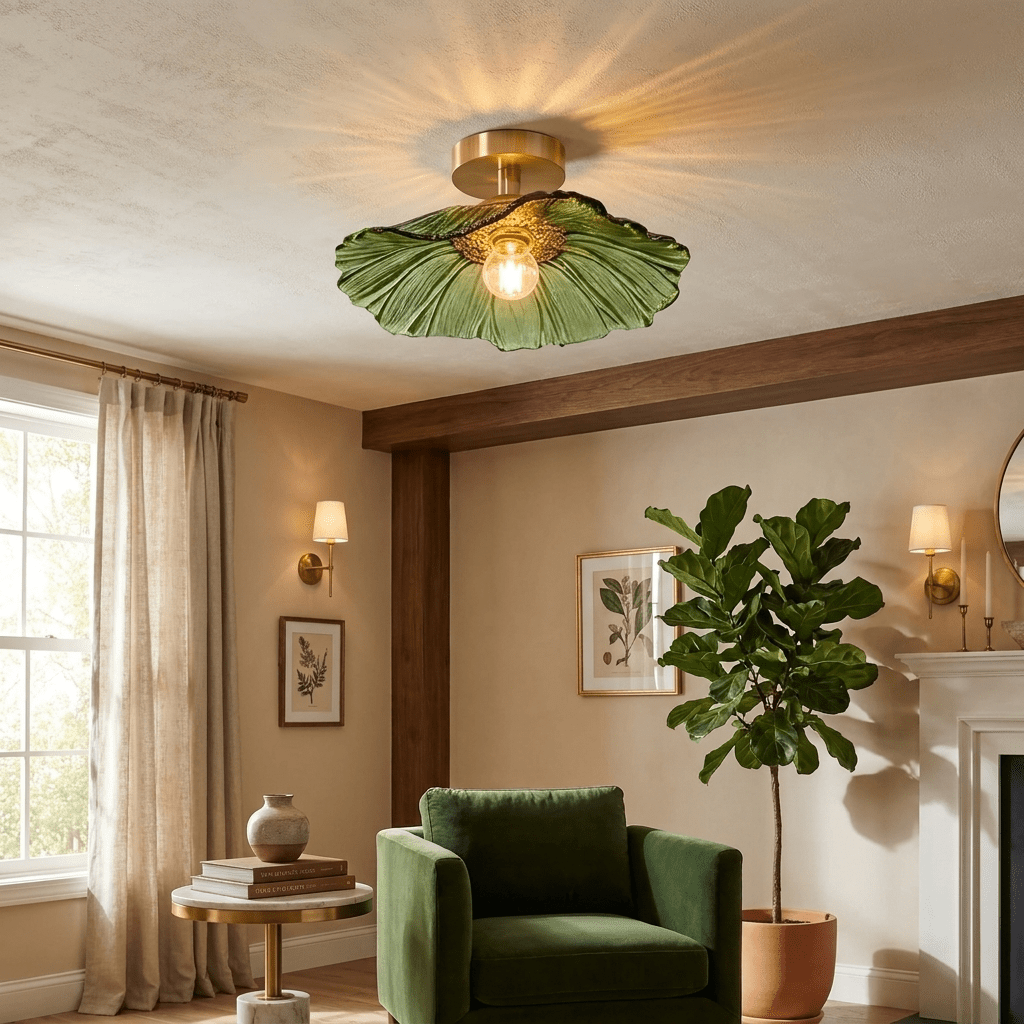 Art Deco Glass Pendant Light with Flower Shade for Bedrooms and Dining Spaces - Sofitte