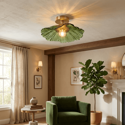 Art Deco Glass Pendant Light with Flower Shade for Bedrooms and Dining Spaces - Sofitte