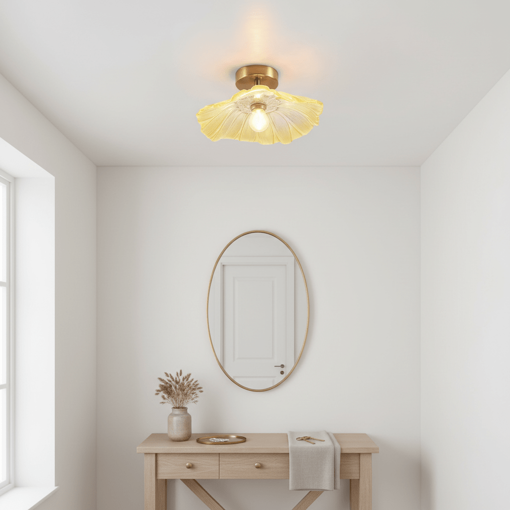Art Deco Glass Pendant Light with Flower Shade for Bedrooms and Dining Spaces - Sofitte