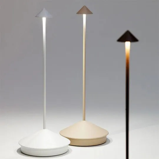 Modern Cordless LED Table Lamp with Dimmable Rechargeable Lighting for Indoor and Outdoor Use