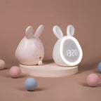 Bunny-Shaped LED Night Light Alarm Clock for Kids with Quiet Wake-Up - Sofitte