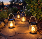 USB Rechargeable Rope Lantern with Light-Sensing Function for Outdoor and Indoor Use