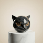 Cat Head Sculpture with Hypnotic Eyes for Home Décor - Sofitte