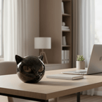 Cat Head Sculpture with Hypnotic Eyes for Home Décor - Sofitte