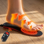 Wireless Heated Shoe Insoles with Remote Control and Adjustable Temperature Settings