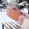 Women's Heated Gloves with USB Power Supply for Winter Outdoor Activities
