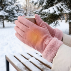 Women's Heated Gloves with USB Power Supply for Winter Outdoor Activities