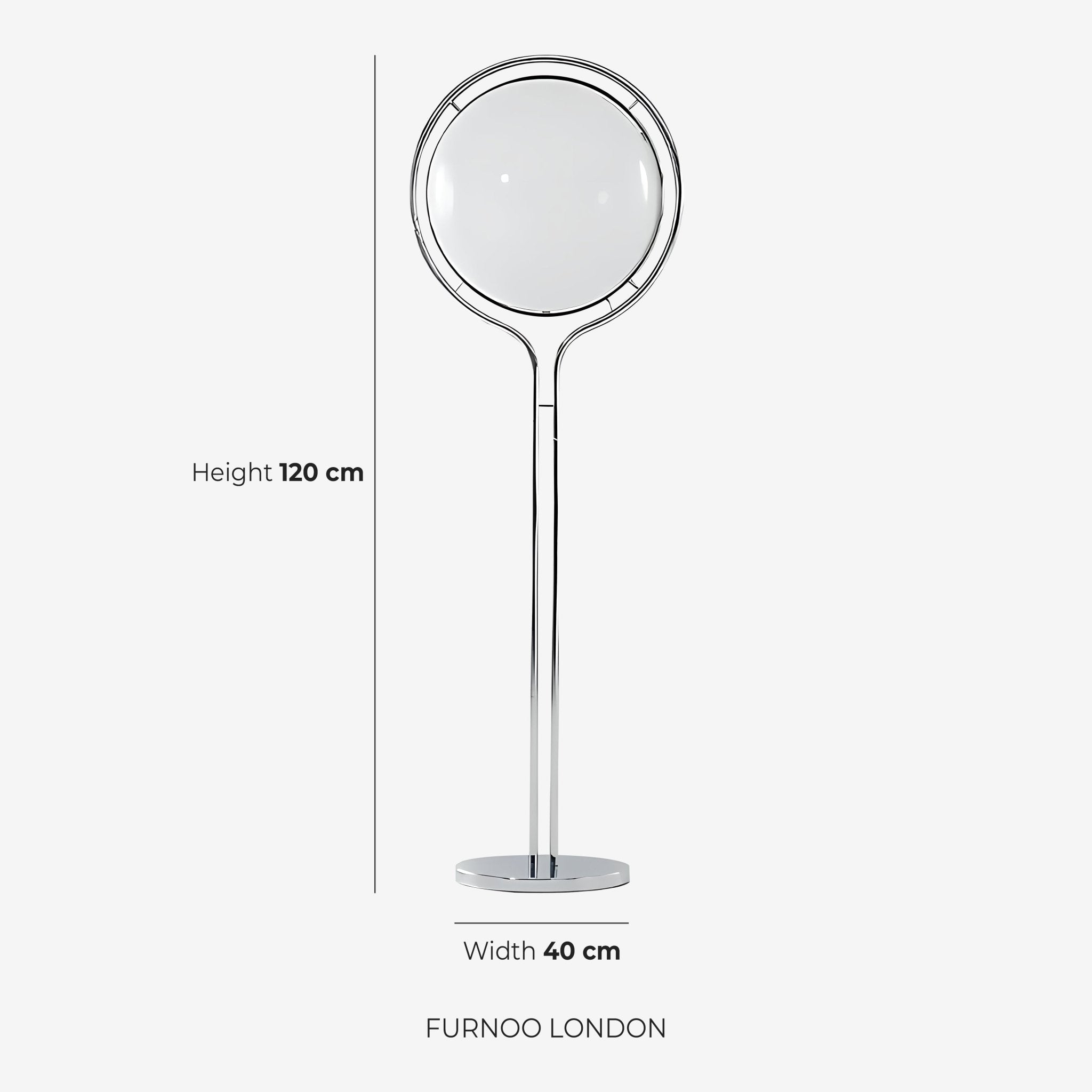 Contemporary Floor Lamp with Chrome and Acrylic Design for Living Room and Bedroom - Sofitte