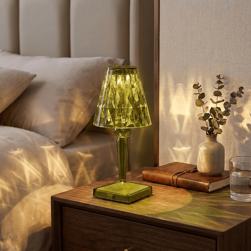 Cordless Crystal Touch Lamp with Adjustable Brightness for Indoor and Outdoor Use - Sofitte