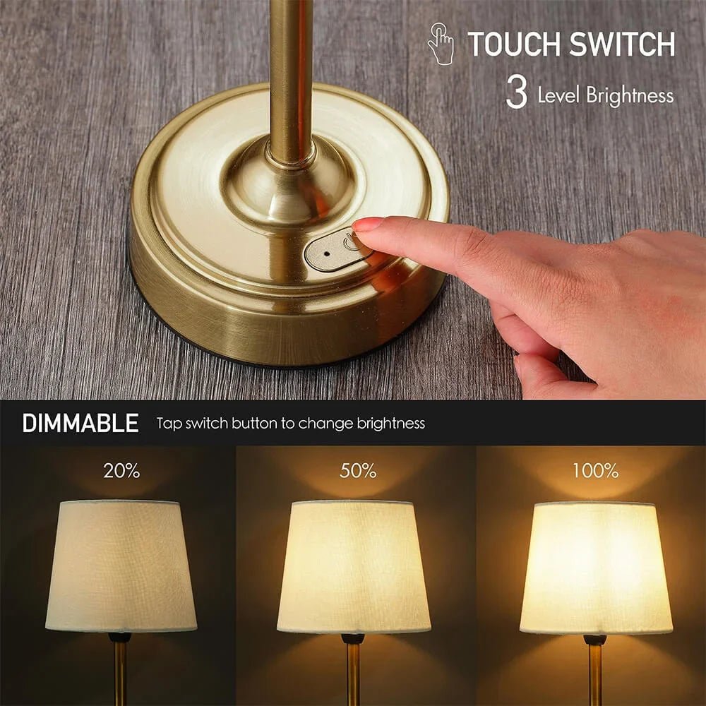 Cordless LED Table Lamp with Adjustable Brightness for Home and Outdoor Use - Sofitte