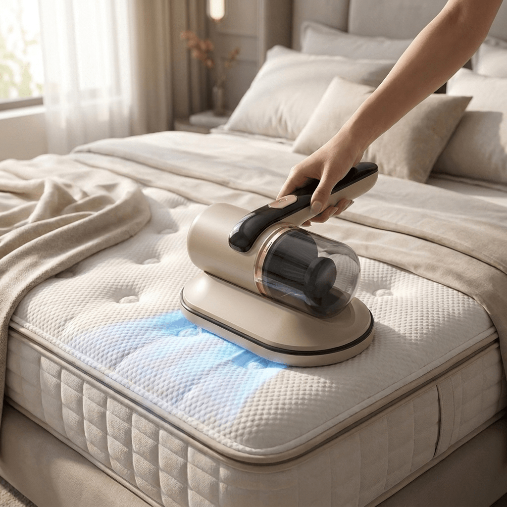 Cordless UV-C Vacuum Cleaner for Mattress and Upholstery with Strong Suction and Portable Design - Sofitte