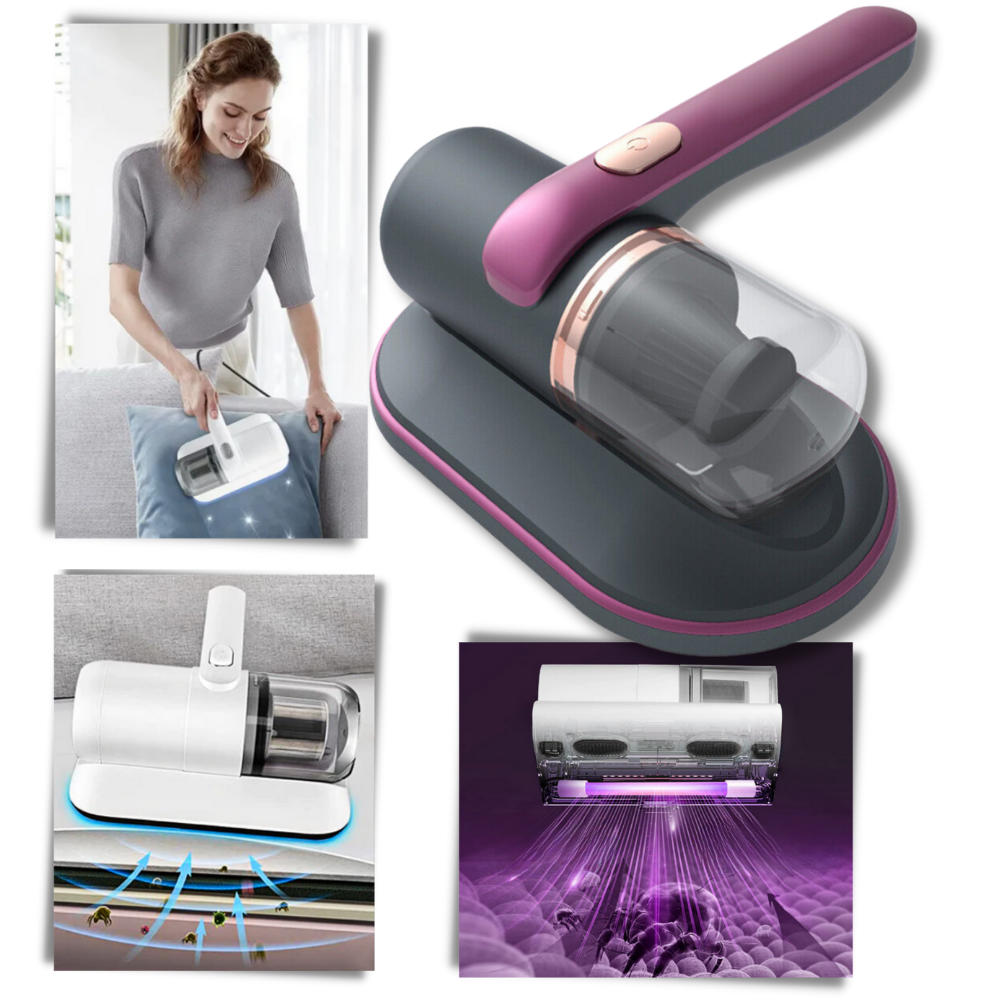Cordless UV-C Vacuum Cleaner for Mattress and Upholstery with Strong Suction and Portable Design