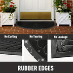 Rubber Half-Round Door Mat with Non-Slip Design for Indoor and Outdoor Use