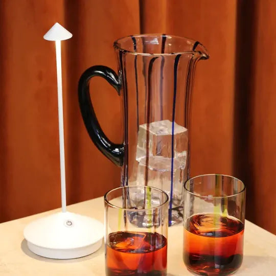 Modern Cordless LED Table Lamp with Dimmable Rechargeable Lighting for Indoor and Outdoor Use