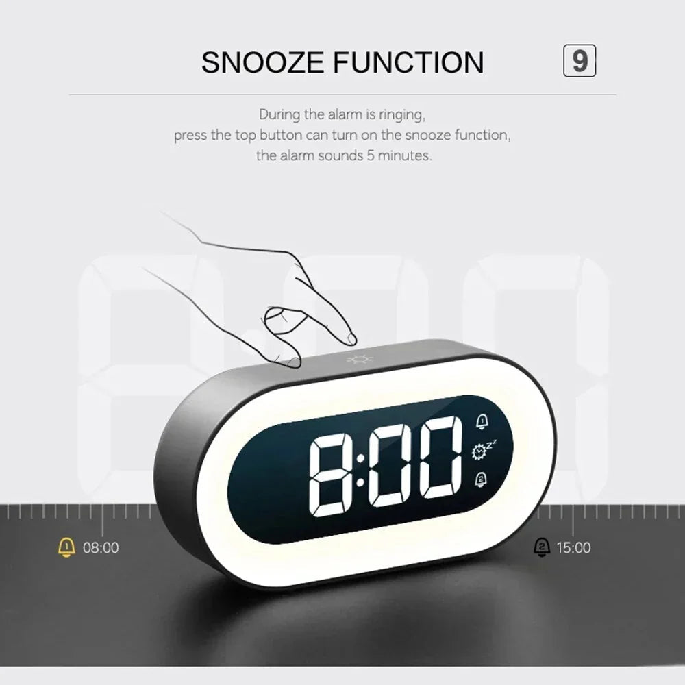 Digital Sunrise Alarm Clock with Dimmable Night Light and Natural Wake Sounds for Bedroom - Sofitte
