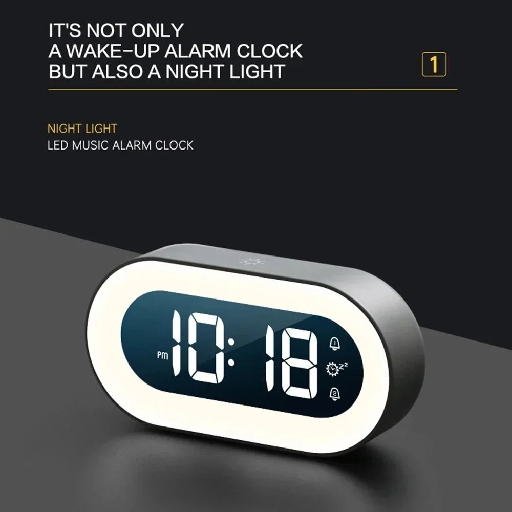 Digital Sunrise Alarm Clock with Dimmable Night Light and Natural Wake Sounds for Bedroom - Sofitte