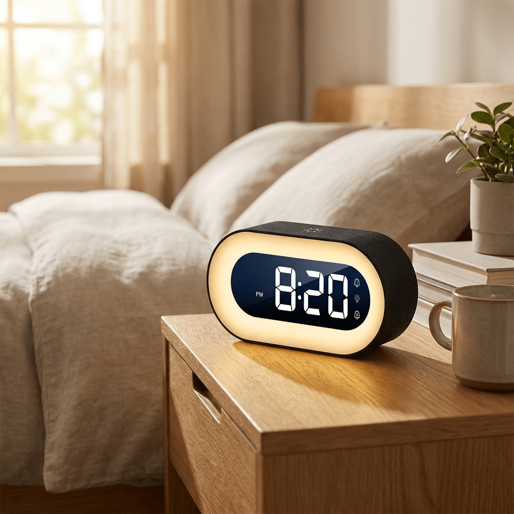 Digital Sunrise Alarm Clock with Dimmable Night Light and Natural Wake Sounds for Bedroom - Sofitte