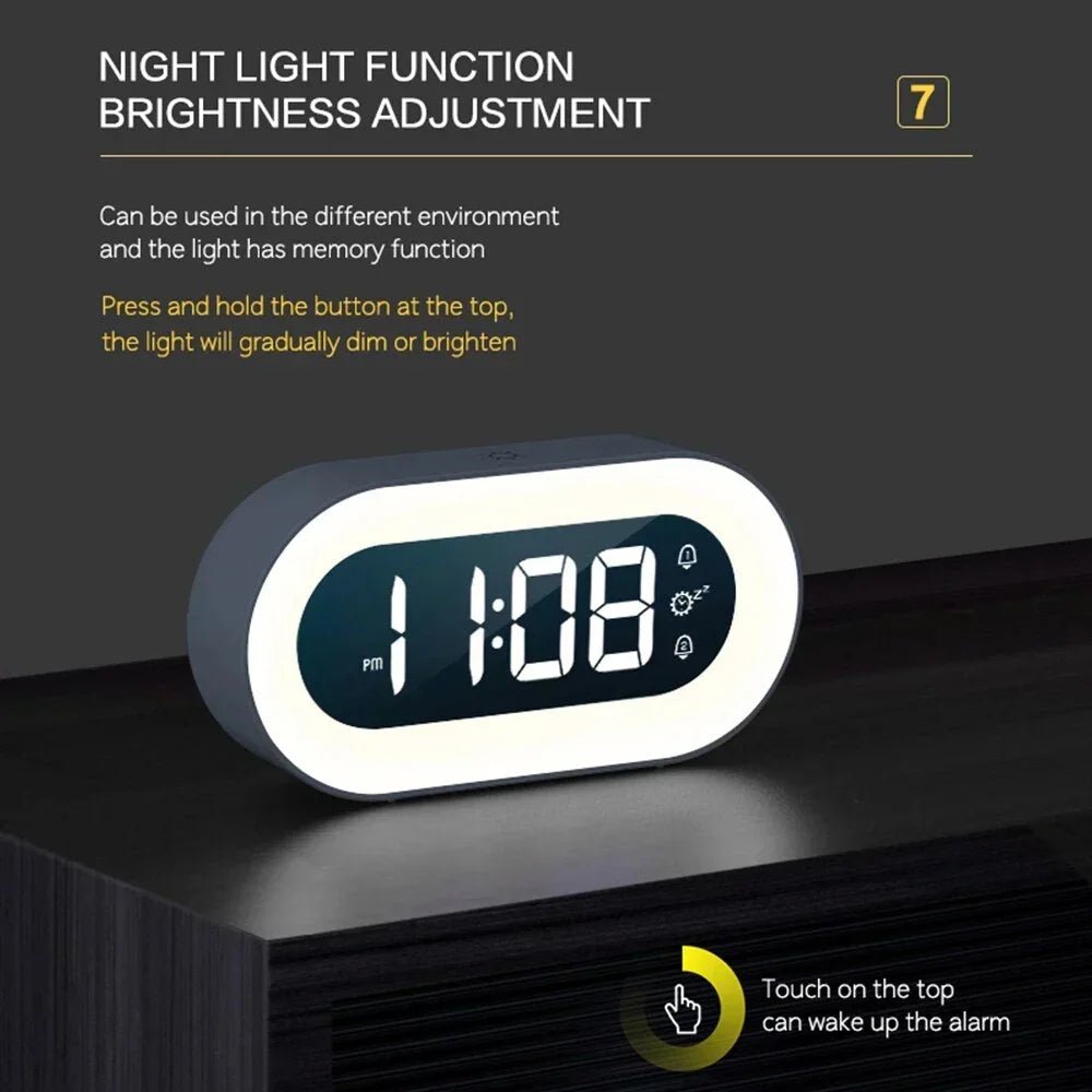 Digital Sunrise Alarm Clock with Dimmable Night Light and Natural Wake Sounds for Bedroom - Sofitte
