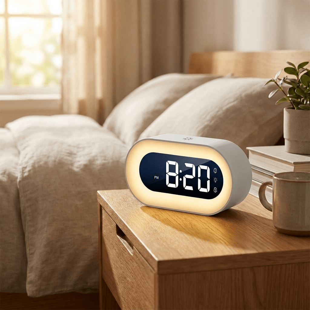 Digital Sunrise Alarm Clock with Dimmable Night Light and Natural Wake Sounds for Bedroom - Sofitte