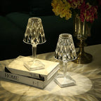 Cordless Crystal Touch Lamp with Adjustable Brightness for Indoor and Outdoor Use